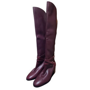 Jimmy Choo Women's Burgundy Huxlie 45mm Boots - EU 36/ US 6 *See Description*